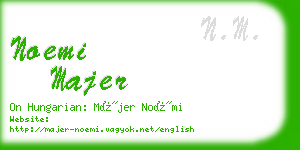 noemi majer business card